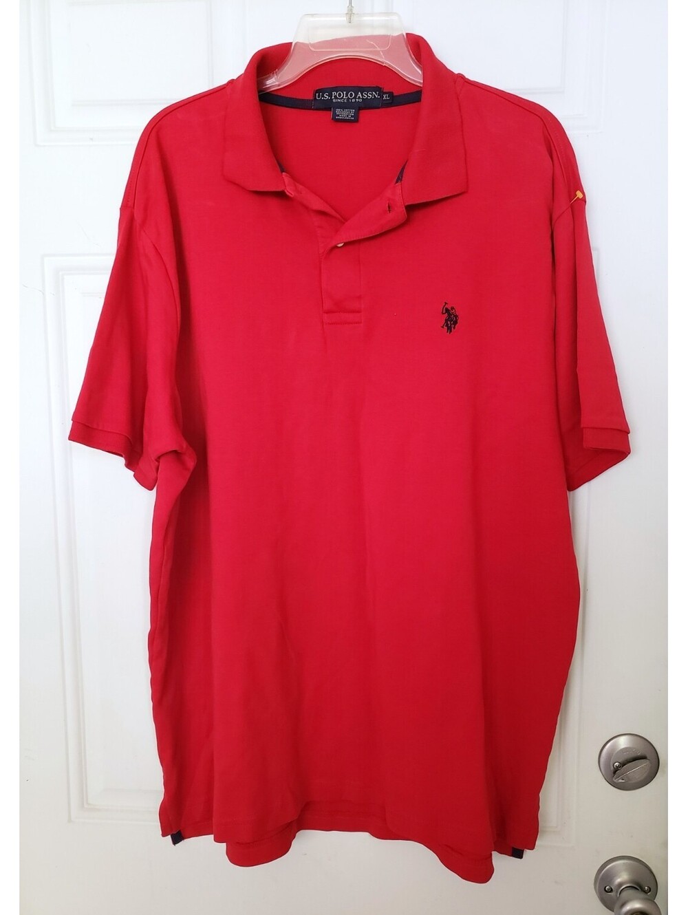 U.S. Polo Assn Red Golf  Shirt Men’s Size XL  Short Sleeve Logo Classic Cotton